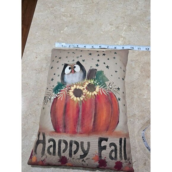 Set of 3 Handmade and Hand Painted Owl Pillows - Picture 4 of 9